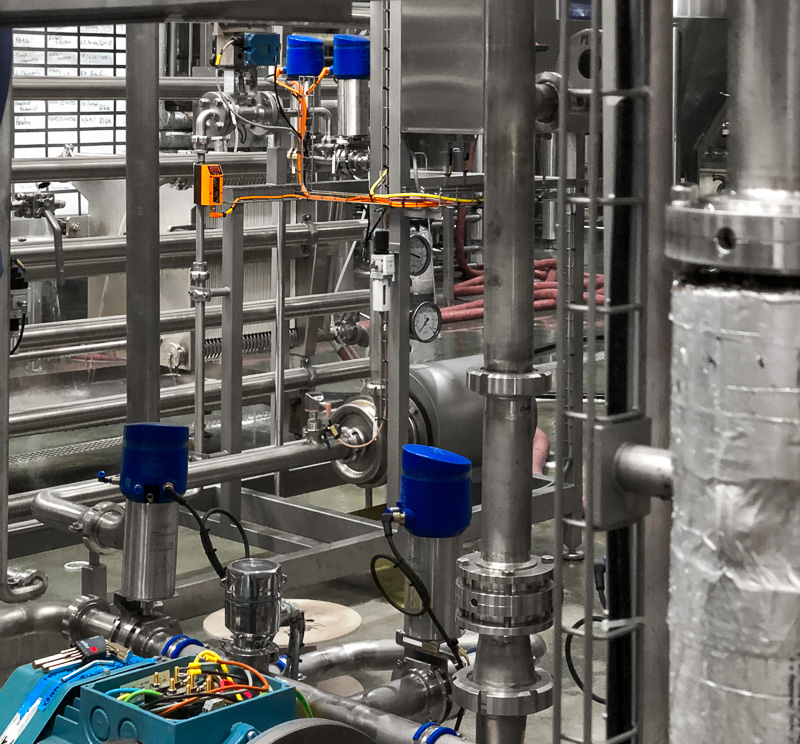 Instrumentation installed within the BrewDog brewery process