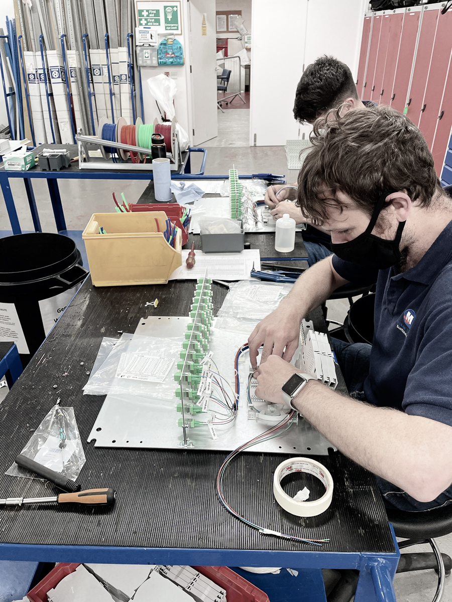 Fibre termination panel assembly
