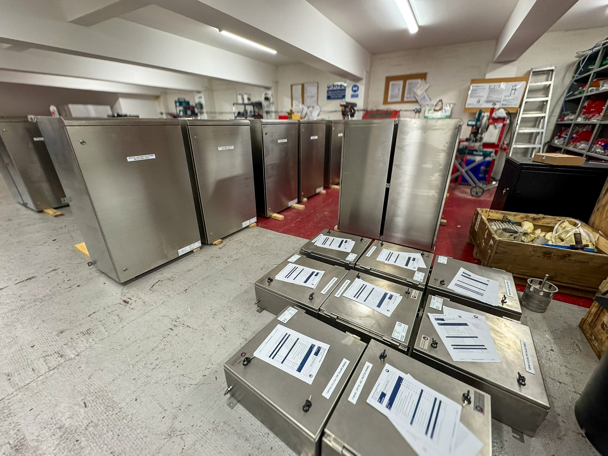 Baltic II and III fibre distribution enclosures prepared for delivery