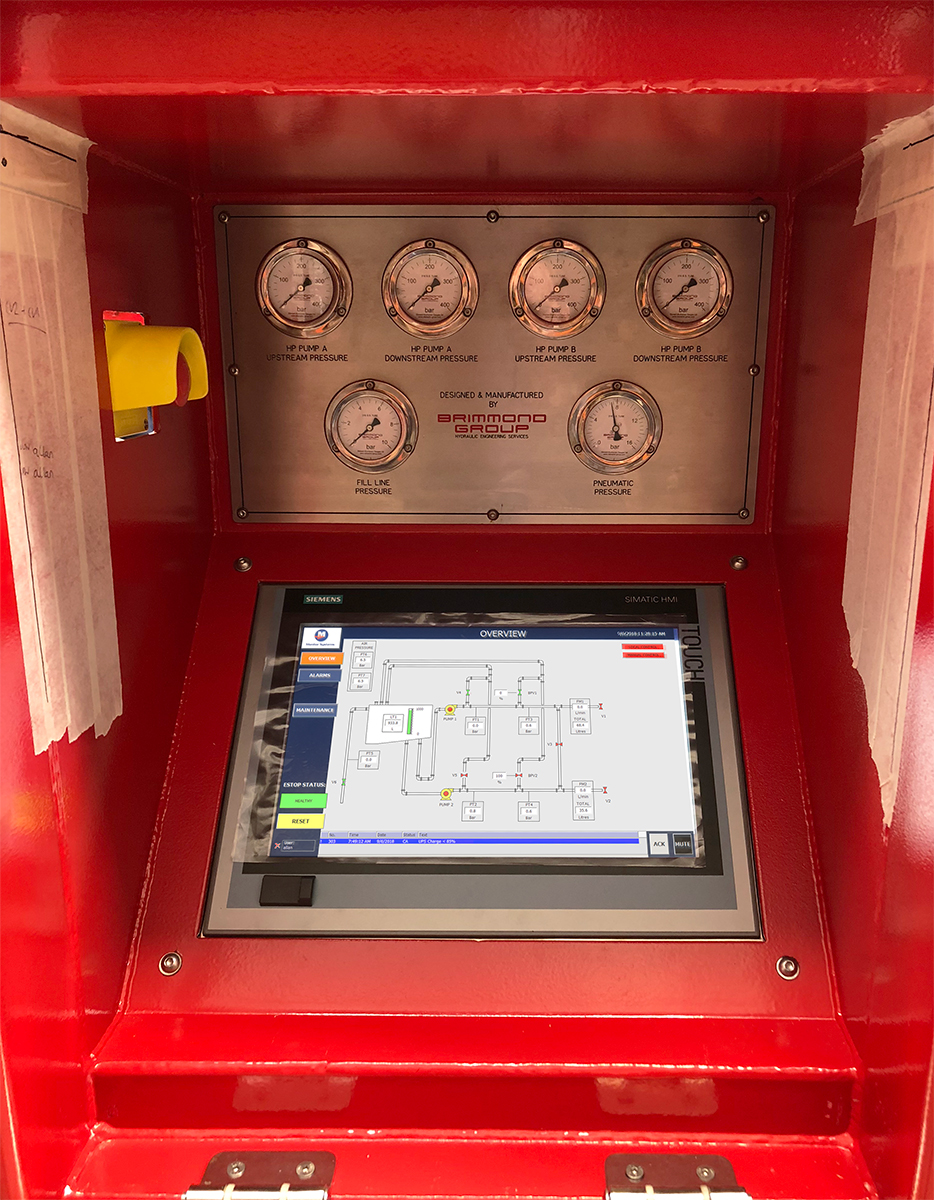 Deep Energy HPU pressure gauges and local HMI